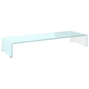Podstawka pod monitor / TV zielone szkło 90x30x13 cm 764715 Podstawka pod monitor / TV zielone szkło 90x30x13 cm 764715