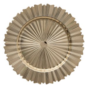 Podstawka pod talerz karbowana, złota, Ø 33 cm 307066 Podstawka pod talerz karbowana, złota, Ø 33 cm 307066