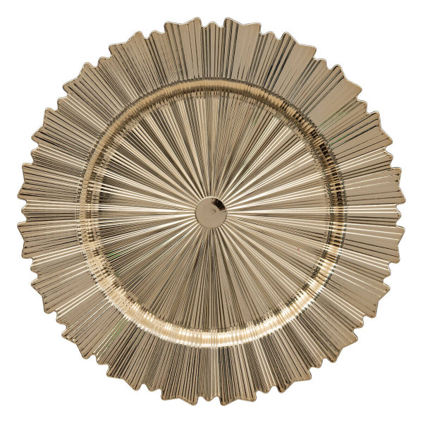 Podstawka pod talerz karbowana, złota, Ø 33 cm 307066