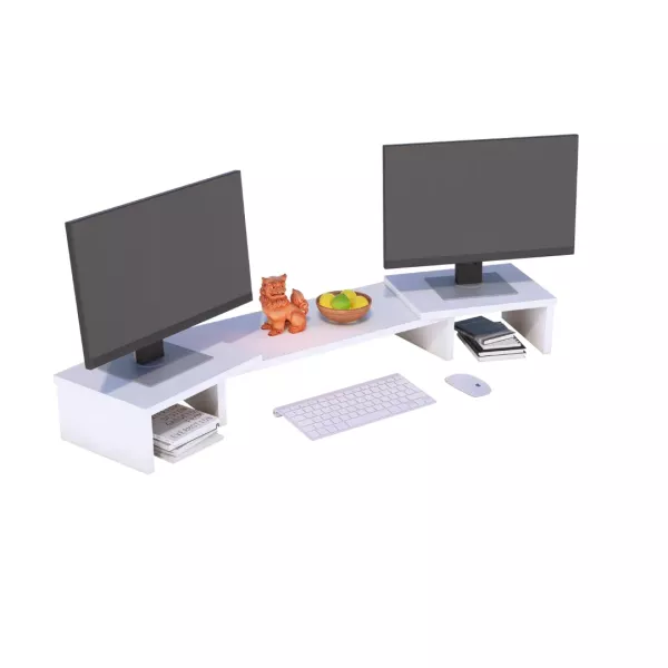 Podstawka rozsuwana pod monitor Biel Perłowa 410959