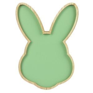 Podstawka Wielkanocna Tacka Zając Królik Dekoracja Zielony 30,5X21,5 Cm 602165 Podstawka Wielkanocna Tacka Zając Królik Dekoracja Zielony 30,5X21,5 Cm 602165