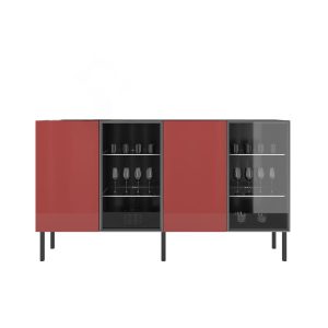 Podświetlana Witryna Lilka Czarna-Czerwona / szer. 138 cm 264299 Podświetlana Witryna Lilka Czarna-Czerwona / szer. 138 cm 264299