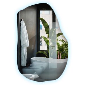 Podświetlane lustro LED designerskie zimne światło 100 x 65 cm Wallfluent 865370 Podświetlane lustro LED designerskie zimne światło 100 x 65 cm Wallfluent 865370