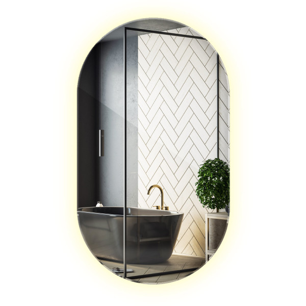 Podświetlane lustro LED Wallfluent 52 x 90 cm neutralna barwa światła 896357