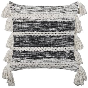 Poduszka bawełniana 45×45 cm czarna z białym 64471 Poduszka bawełniana 45×45 cm czarna z białym 64471