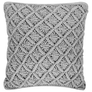 Poduszka dekoracyjna 45 x 40 cm szara 282990 Poduszka dekoracyjna 45 x 40 cm szara 282990