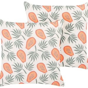 Poduszka dekoracyjna 45×45 cm pomarańczowo-zielona 64192 Poduszka dekoracyjna 45×45 cm pomarańczowo-zielona 64192
