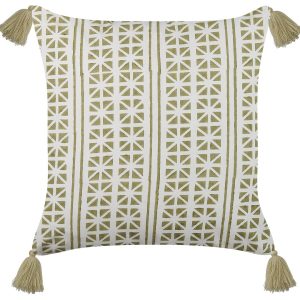Poduszka dekoracyjna 45×45 cm zielona z białym 64138 Poduszka dekoracyjna 45×45 cm zielona z białym 64138