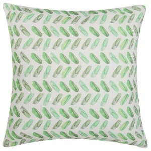 Poduszka dekoracyjna 45x45cm biało-zielona 64650 Poduszka dekoracyjna 45x45cm biało-zielona 64650