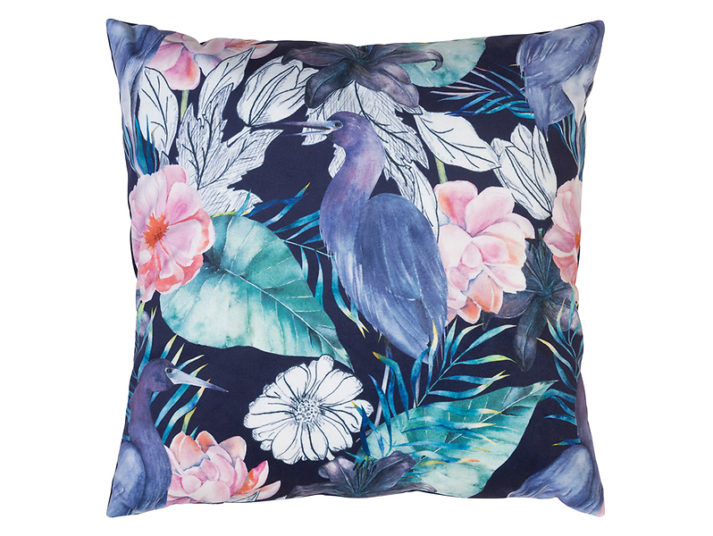Poduszka dekoracyjna Bird 45x45 cm niebieska 45925