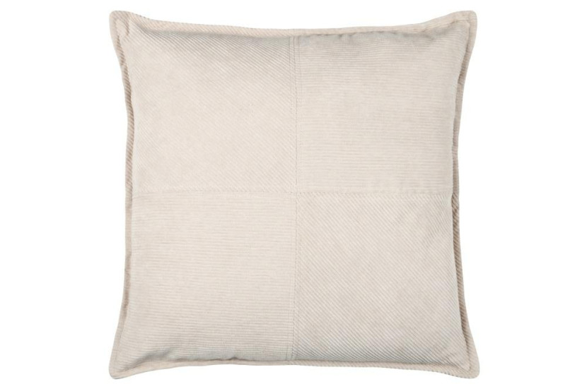 Poduszka Dekoracyjna DANDY 45x45 cm Jasnobeżowa Sztruks do Salonu 646178