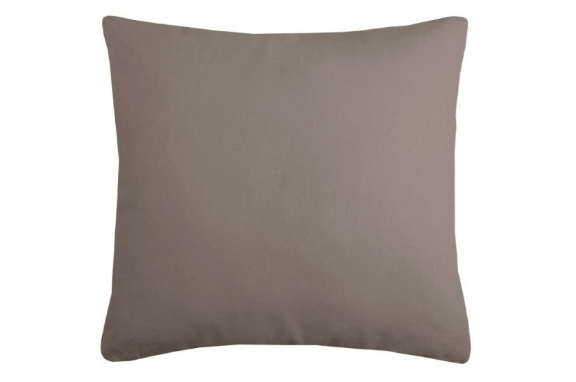 Poduszka dekoracyjna DUO 40x40 cm taupe gładka bawełna poszewka wkład 1004577