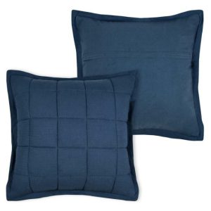 Poduszka Dekoracyjna ELLIE 45×45 cm Granatowa Pikowana do Salonu 646127