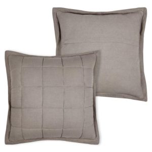 Poduszka Dekoracyjna ELLIE 45×45 cm Taupe Pikowana do Salonu 646120
