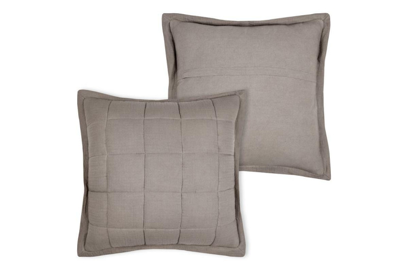 Poduszka Dekoracyjna ELLIE 45x45 cm Taupe Pikowana do Salonu 646120