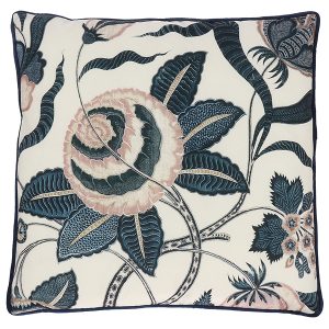 Poduszka dekoracyjna Floral 45×45 cm beżowo-niebieska 54517 Poduszka dekoracyjna Floral 45×45 cm beżowo-niebieska 54517