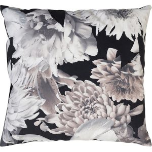Poduszka dekoracyjna Flower 45×45 cm czarno-beżowa 45927 Poduszka dekoracyjna Flower 45×45 cm czarno-beżowa 45927
