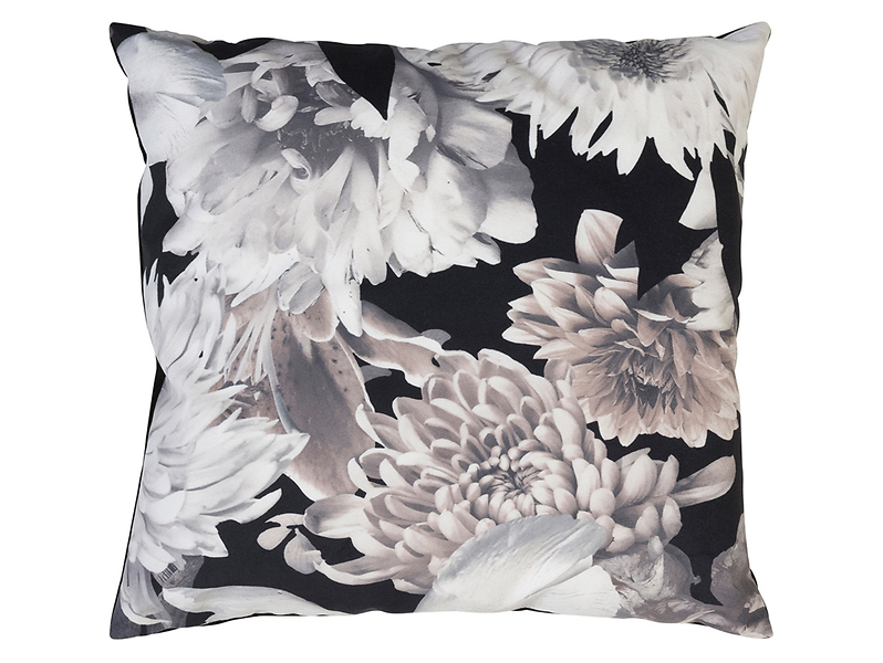Poduszka dekoracyjna Flower 45x45 cm czarno-beżowa 45927