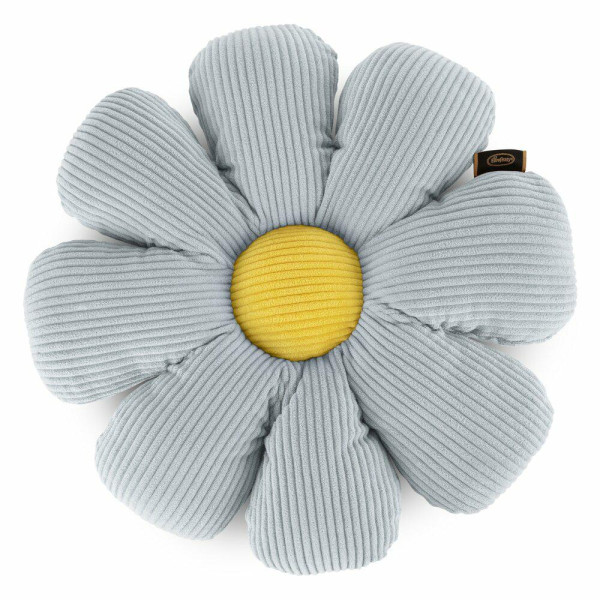 Poduszka dekoracyjna Flower srebrna, styl boho 37cm 699337
