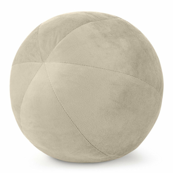 Poduszka dekoracyjna GAJA 4 okrągła 24 cm jasnobeżowa velvet glamour 1004575