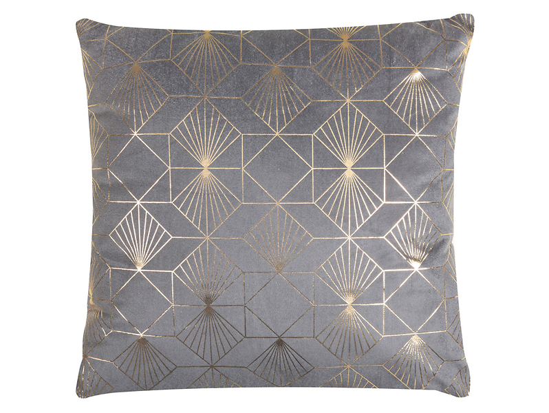 Poduszka dekoracyjna Galactica 45x45 cm szaro-złota 33971