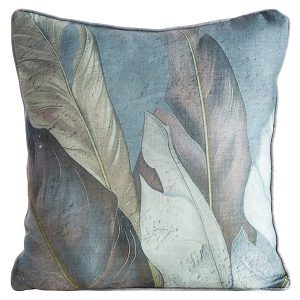 Poduszka dekoracyjna Len 45×45 cm niebieska 949122 Poduszka dekoracyjna Len 45×45 cm niebieska 949122