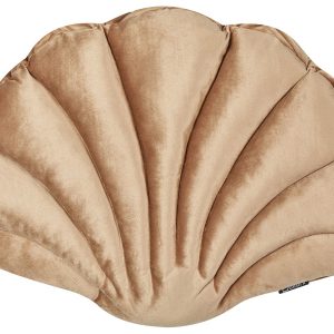 Poduszka dekoracyjna muszla welurowa beżowa 169300