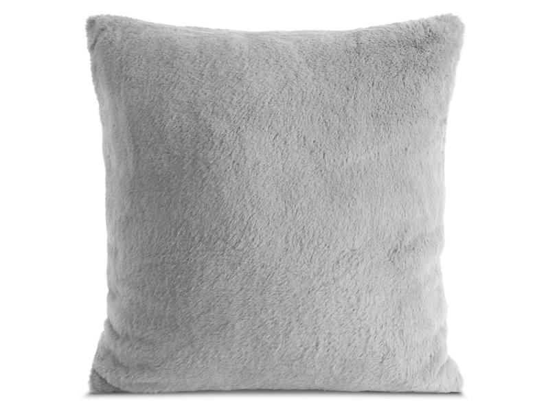 Poduszka dekoracyjna Nina 1 futrzana 45x45 cm srebrna 795686
