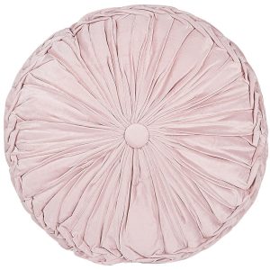 Poduszka dekoracyjna plisowana 40 cm różowa 64597