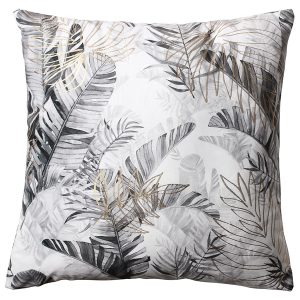 Poduszka dekoracyjna Samui 45×45 cm szaro-srebrna 235968
