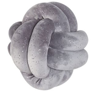 Poduszka dekoracyjna supeł 20 x 20 cm szara 64251 Poduszka dekoracyjna supeł 20 x 20 cm szara 64251