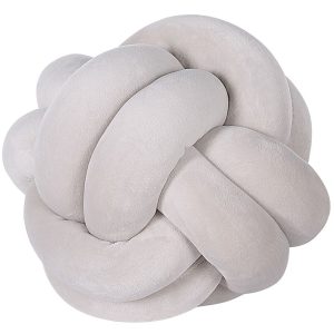 Poduszka dekoracyjna supeł 20 x 20 cm szara 135095 Poduszka dekoracyjna supeł 20 x 20 cm szara 135095