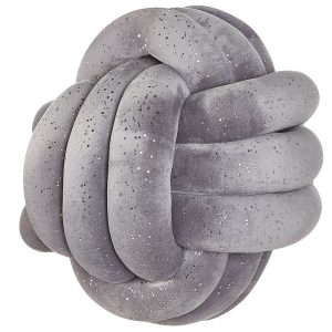 Poduszka dekoracyjna supeł 30 x 30 cm szara 64231 Poduszka dekoracyjna supeł 30 x 30 cm szara 64231