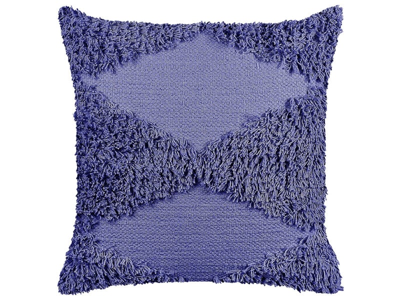 Poduszka dekoracyjna tuftowana fioletowa 45x45 cm 64129