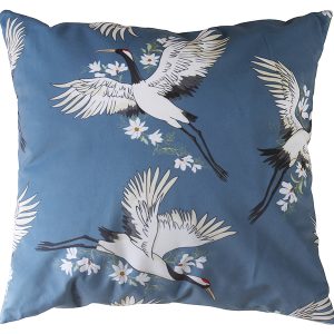 Poduszka dekoracyjna Żurawie 45×45 cm niebieska 48606 Poduszka dekoracyjna Żurawie 45×45 cm niebieska 48606