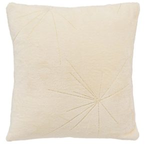 Poduszka futrzana kremowa ze złotym dekorem 40×40 cm 298416 Poduszka futrzana kremowa ze złotym dekorem 40×40 cm 298416