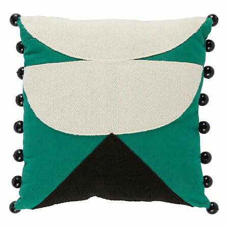 Poduszka malakite haftowana 30x30 cm zielona/biała/czarna 699162