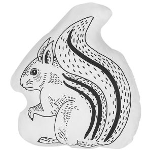 Poduszka maskotka wiewiórka czarno-biała 64684 Poduszka maskotka wiewiórka czarno-biała 64684