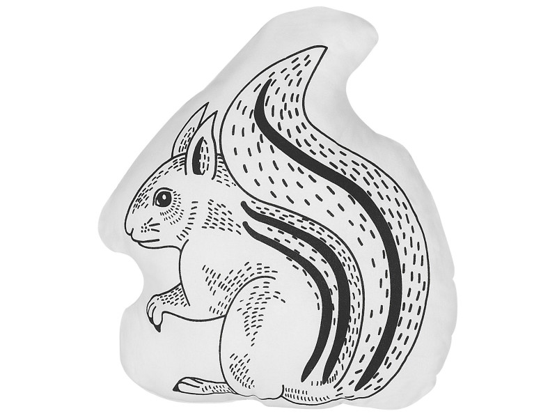 Poduszka maskotka wiewiórka czarno-biała 64684