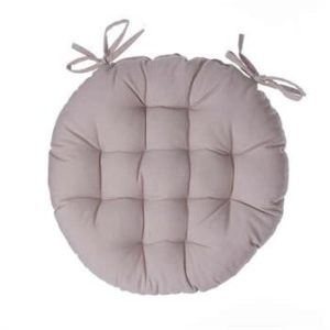 Poduszka na krzesło 38cm okrągła lniana 76343