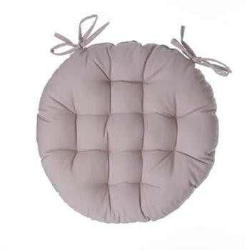 Poduszka na krzesło 38cm okrągła lniana 76343