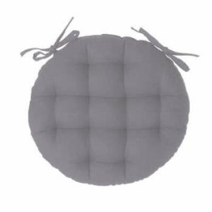 Poduszka na krzesło 38cm okrągła szara 76352