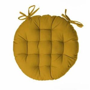 Poduszka na krzesło 38cm okrągła żółta 76346