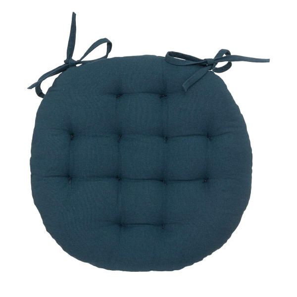 PODUSZKA NA KRZESŁO Anjali okrągła 38 cm błękitna BAWEŁNIANA 430787