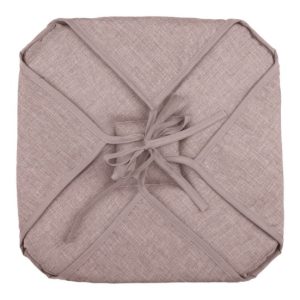 Poduszka na krzesło BEA 40×40 cm pudrowy róż pikowana z wiązaniem 762833 Poduszka na krzesło BEA 40×40 cm pudrowy róż pikowana z wiązaniem 762833