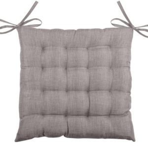 Poduszka na krzesło BEA 40×40 taupe pikowana z wiązaniami 1024576 Poduszka na krzesło BEA 40×40 taupe pikowana z wiązaniami 1024576