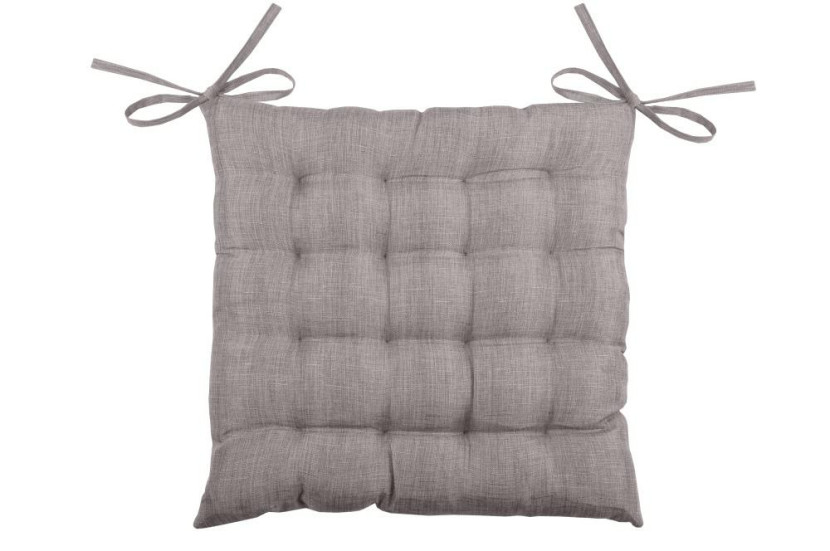 Poduszka na krzesło BEA 40x40 taupe pikowana z wiązaniami 1024576