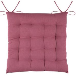 Poduszka na krzesło DUO 38×38 cm fioletowa pikowana z wiązaniami 1004138 Poduszka na krzesło DUO 38×38 cm fioletowa pikowana z wiązaniami 1004138