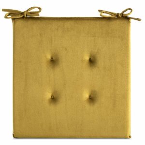 Poduszka na krzesło gaja 40×40 musztardowa welwet 701443 Poduszka na krzesło gaja 40×40 musztardowa welwet 701443