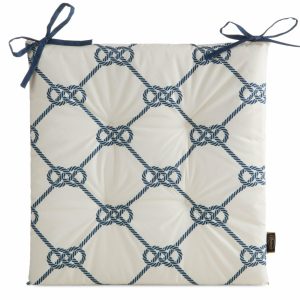 Poduszka na krzesło GARDEN 17A biała 43×43 cm wzory wodoodporna 941449